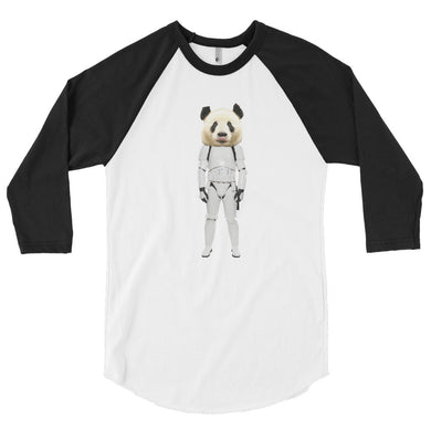 Panda Trooper 3/4 sleeve raglan shirt