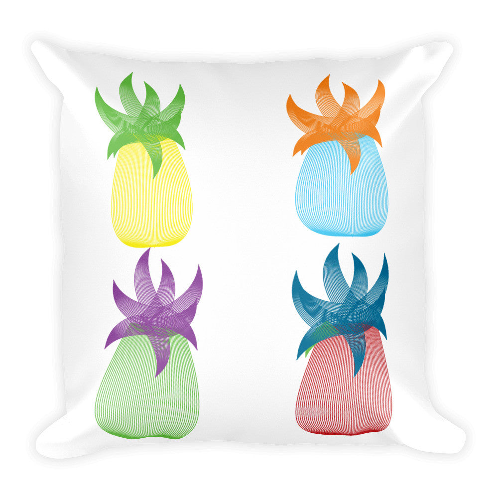 Pop Art Pineapple Square Pillow