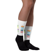Pop Art Pineapple Black foot socks