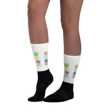Pop Art Pineapple Black foot socks